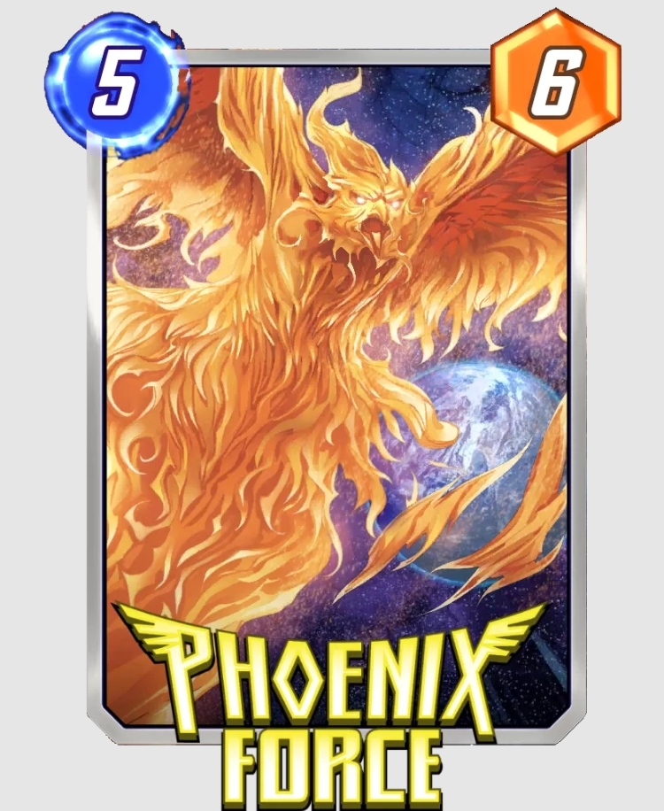 An image of the Phoenix Force card in Marvel Snap.