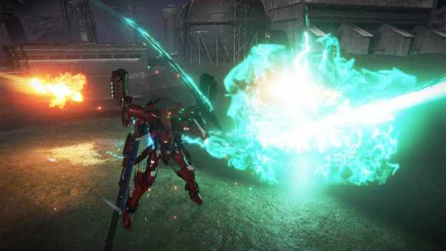 an AC slashing a foe with the moonlight sword, engulfing it in a brilliant and devastating explosion of light