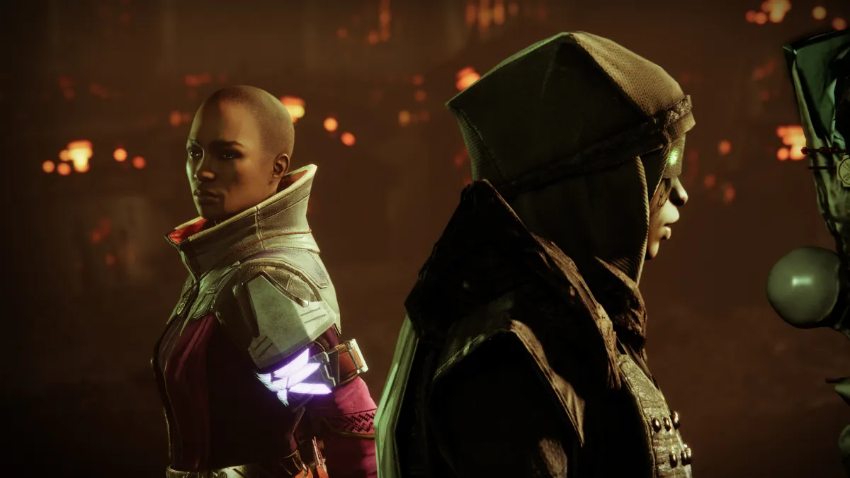 Ikora and Eris side-by-side, looking at opposite directions.