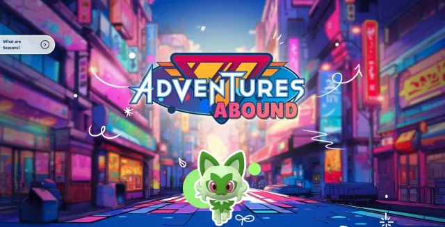 A banner image for Pokemon Go's Adventures Abound season. 