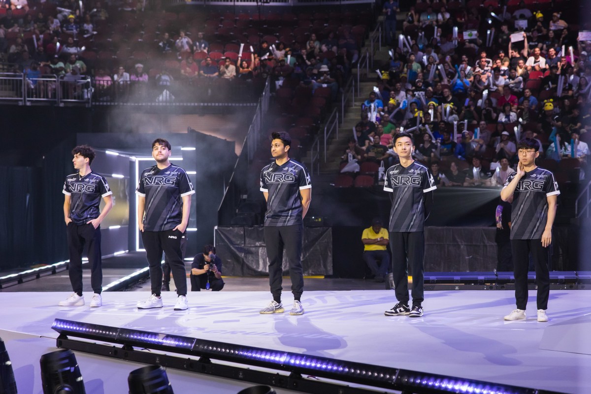 NRG's LCS roster consisting of (from left to right) Contractz, Dhokla, Palafox, FBI, and IgNar.