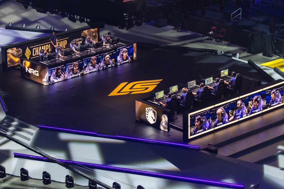 Liquid and NRG compete at the 2023 LCS Finals weekend