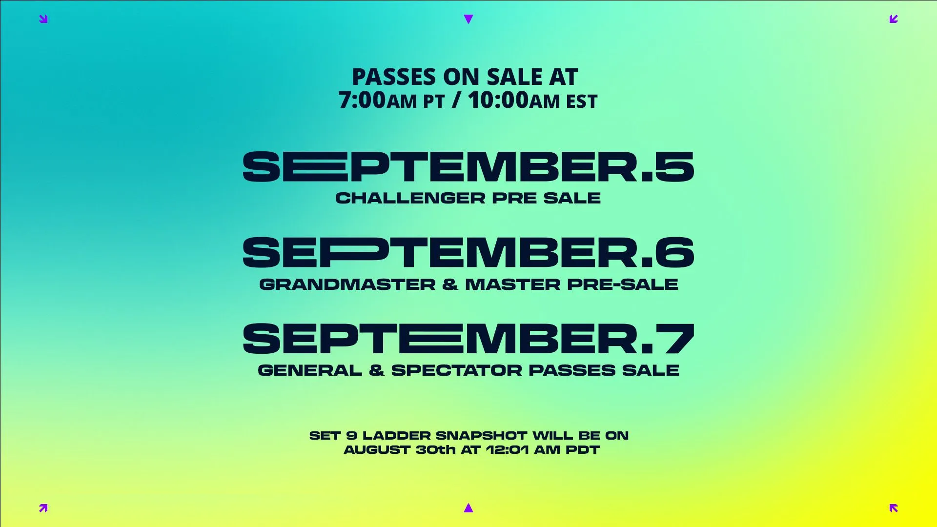 Image of TFT Vegas Open pass sale dates