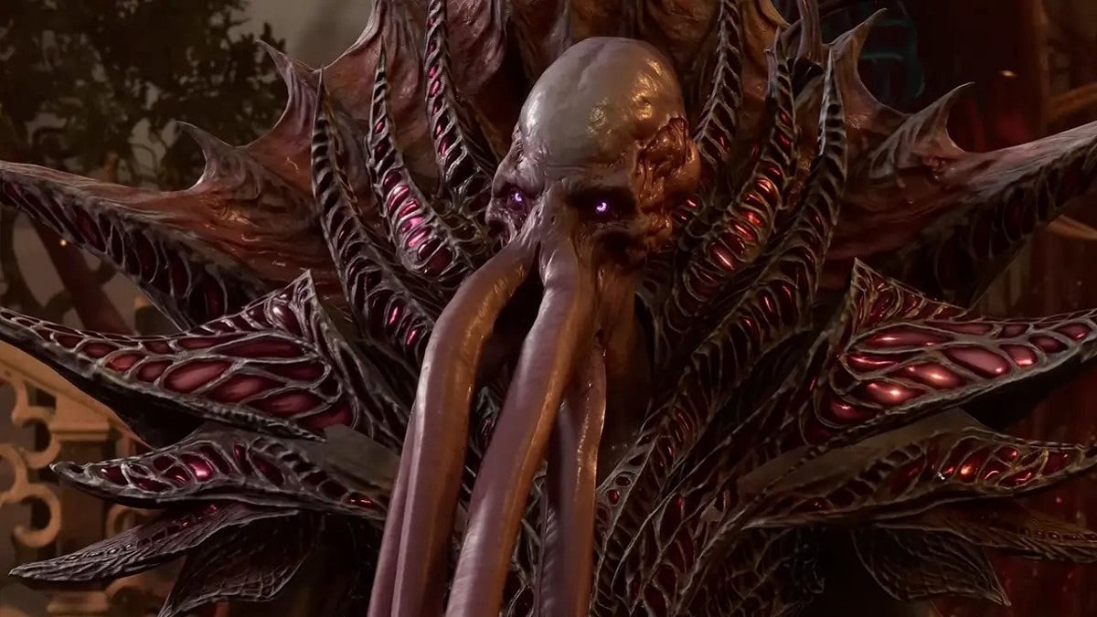An image of the rogue Mind Flayer the Emperor in Baldur's Gate 3.