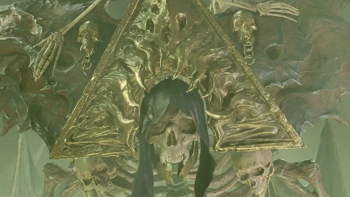 An image of a skeletal creature looking menacingly at the player in Baldur's Gate 3.