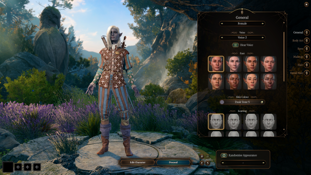 Baldur's Gate 3 character creation screen
