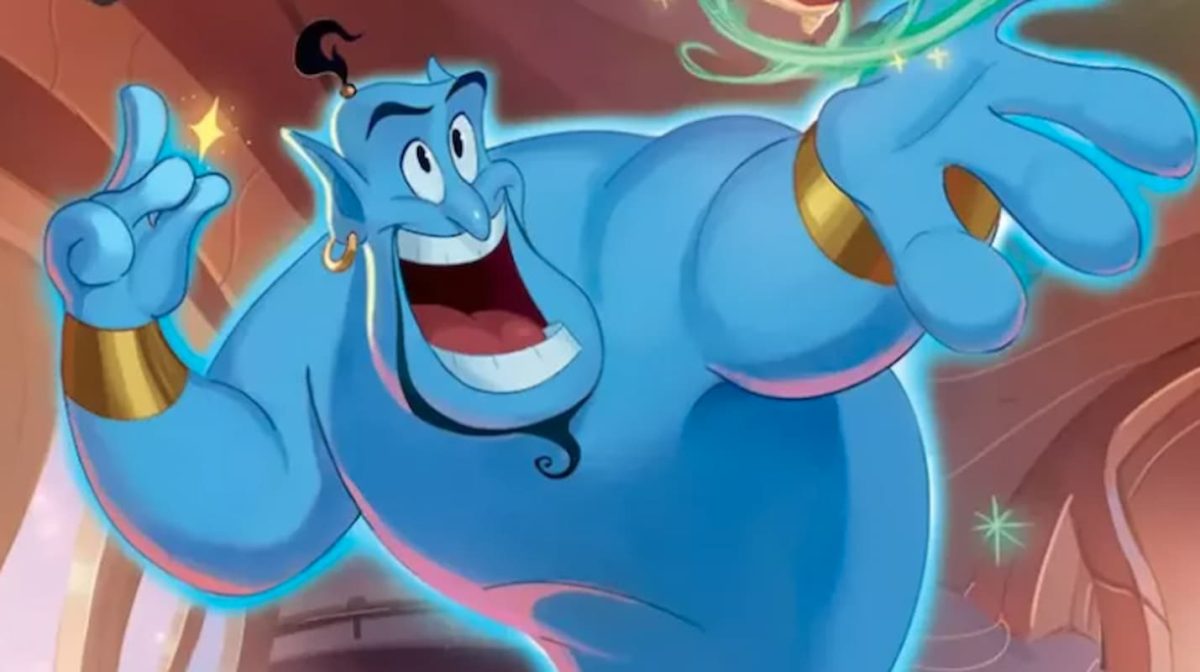 Genie granting a wish in Disney Lorcana The First Chapter TCG