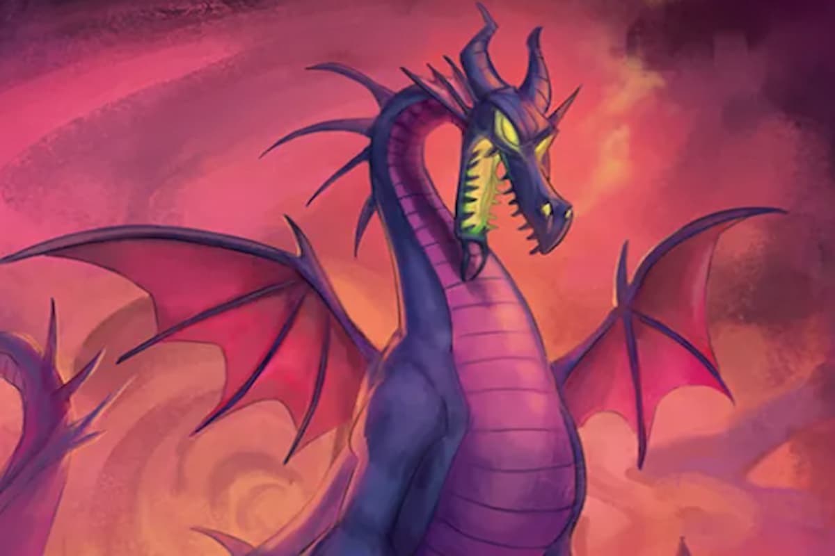 Image of angry dragon in Disney Lorcana The First Chapter set