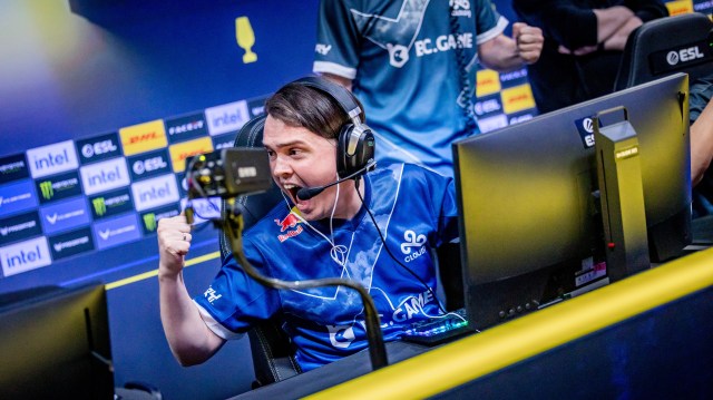 ElectroNic screaming in joy after winning a round at IEM Cologne 2023.