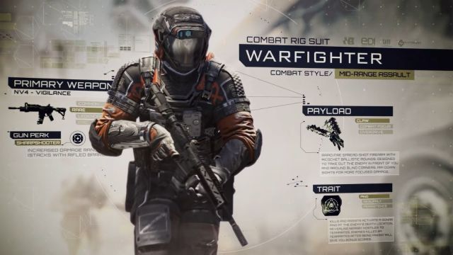 Image showcasing the NV4 weapon held by a solider in the Infinite Warfare game.