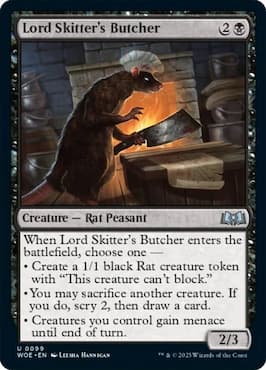 Image of chef rat cookng through Lord Skitter's Butcher Wilds of Eldraine set