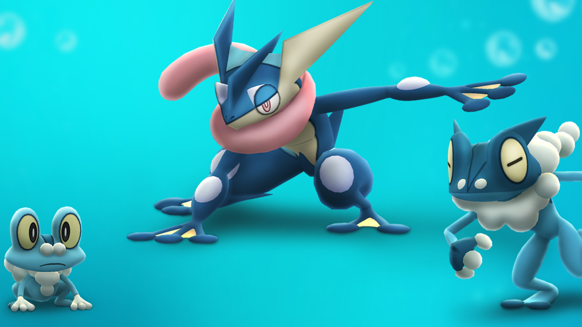 Froakie and its evolutions on display for Pokemon Go Community Day.