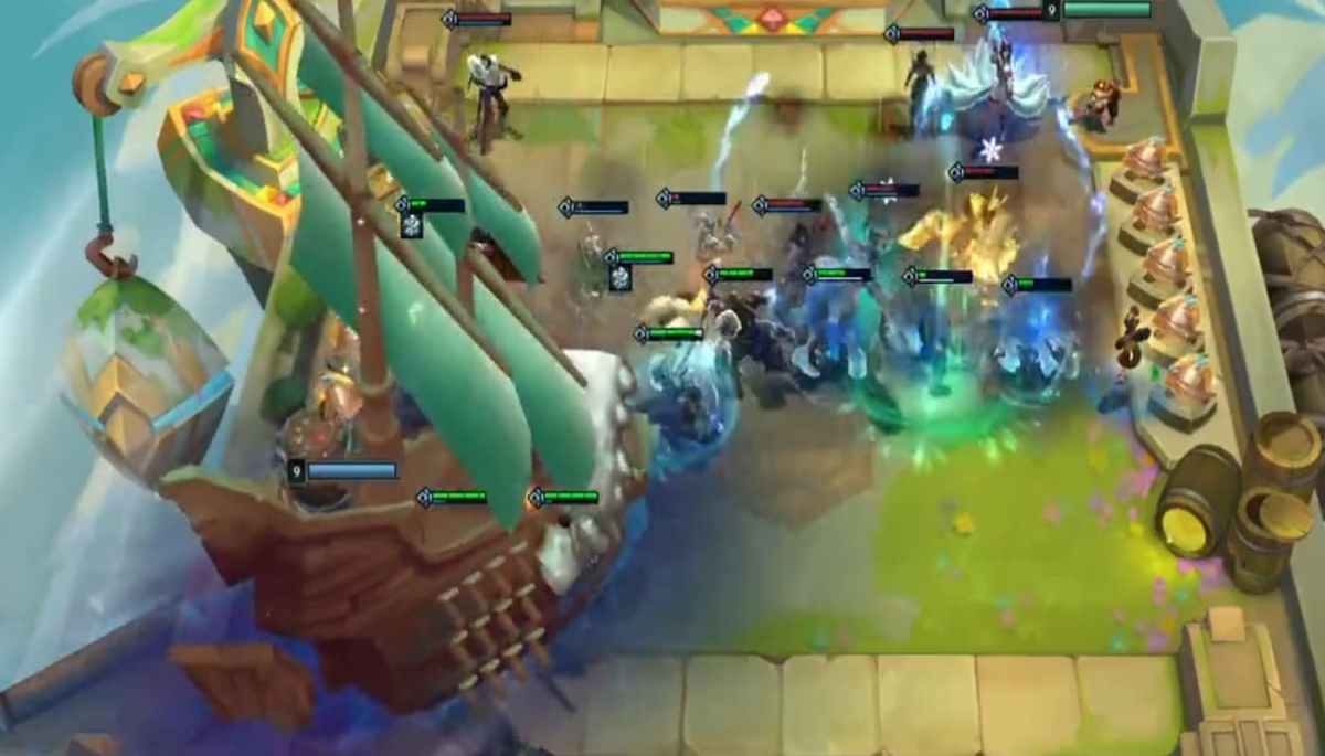 Image of TFT Set 9.5 Bilgewater trait and champions battling