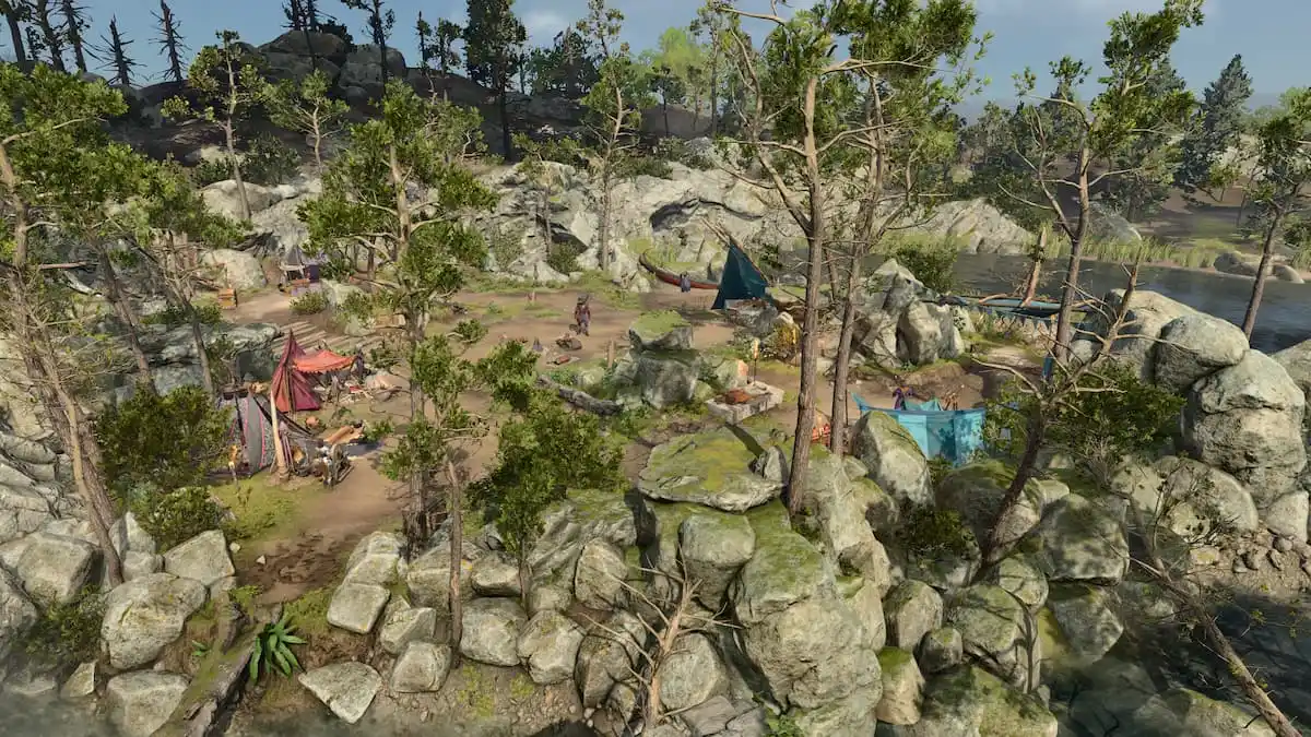 The main camp in Baldur's Gate 3