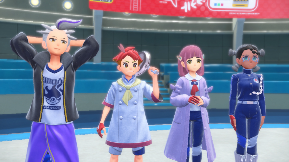 The Elite Four students for Pokémon Scarlet and Violet's The Indigo Disk DLC.