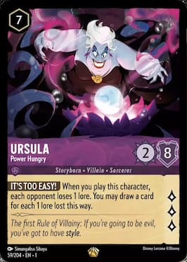 Image of Ursula casting a spell through Disney Lorcana TCG