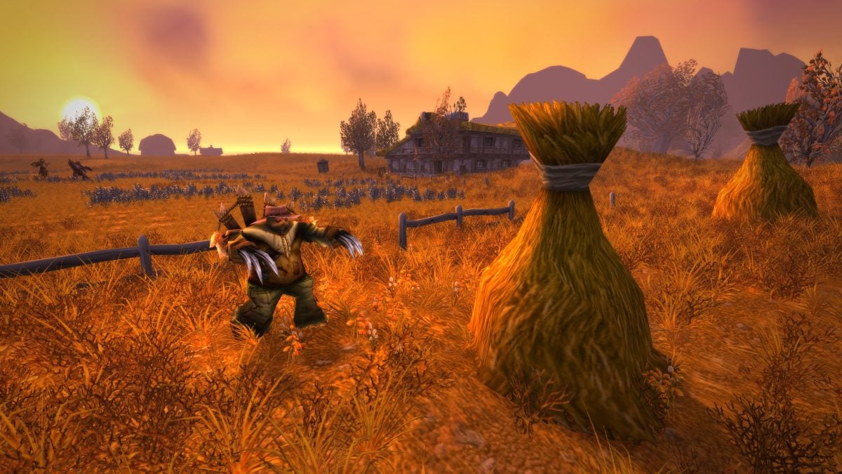 Golem in Westfall next to hay in WoW Classic