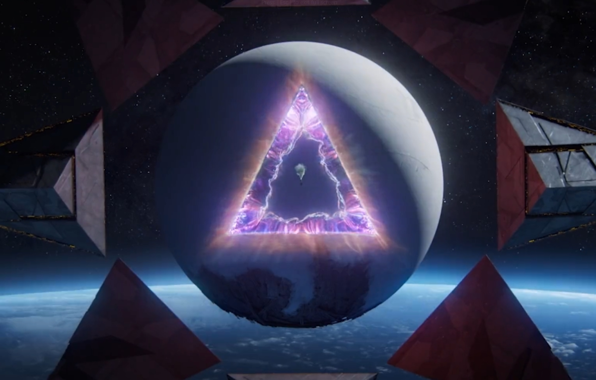 The portal that the Witness made to enter inside the Traveler in Destiny 2.