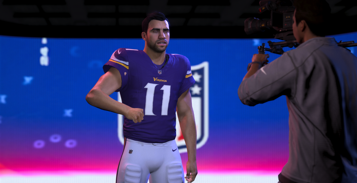 A created Superstar in Madden 24 with the Minnesota Vikings.