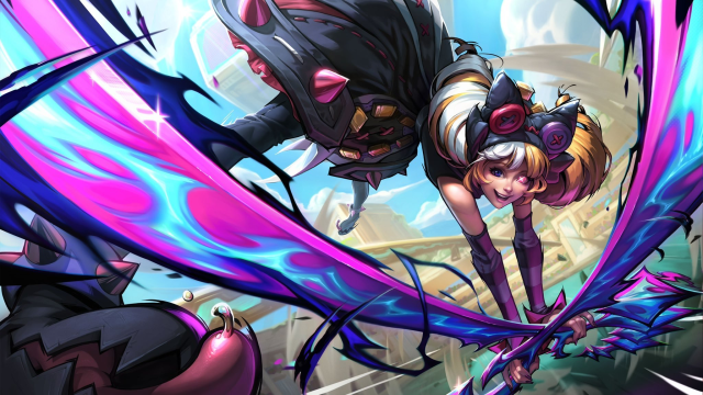 The new Soul Fighter Gwen skin in League of Legends.