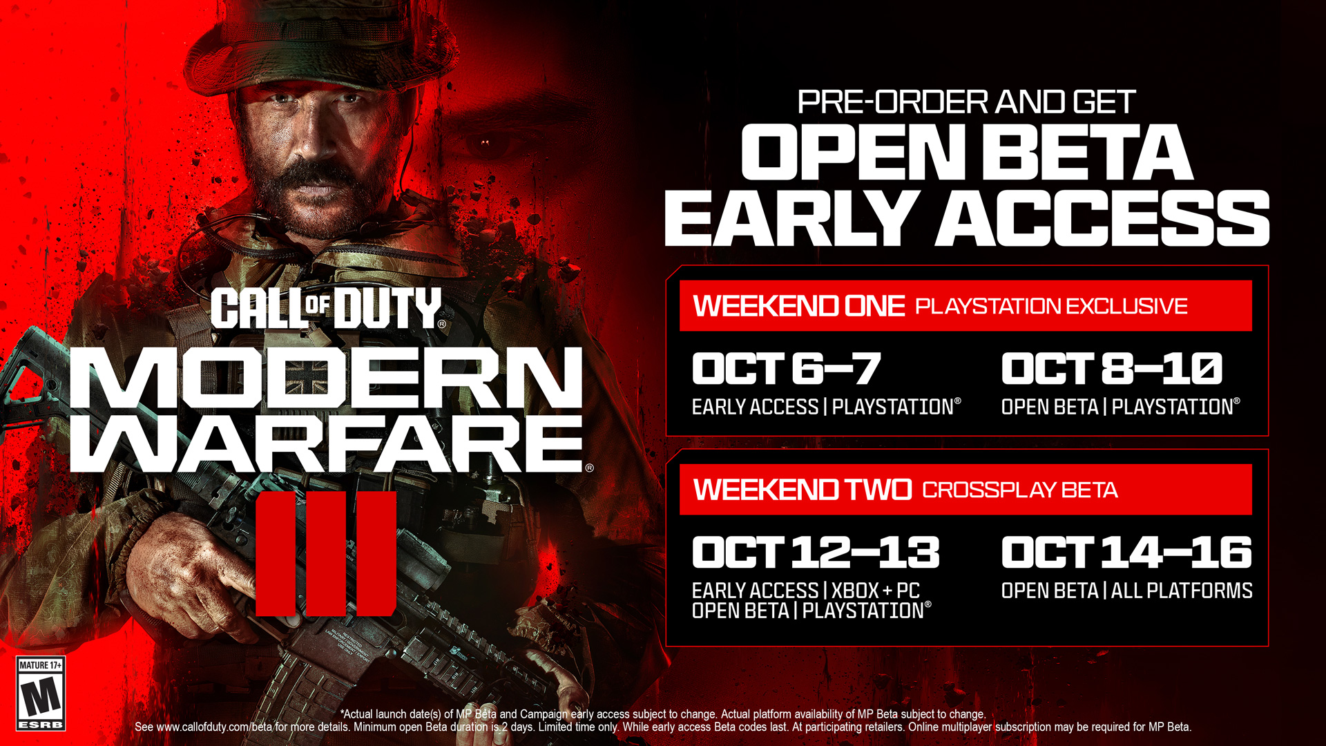 When is the Modern Warfare 3 open beta? Release date and start time