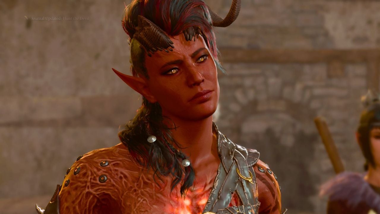 Karlach, woman with red skin and horns in BG3