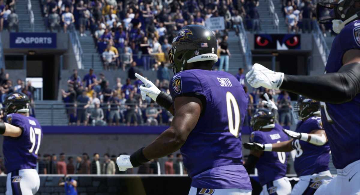 The Baltimore Ravens in Madden 24.