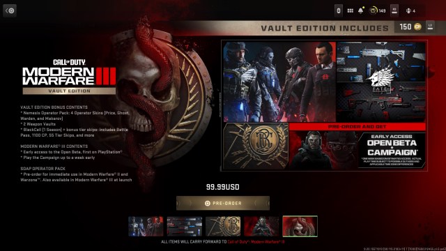 Screenshot of MW3 Vault Edition on PlayStation.