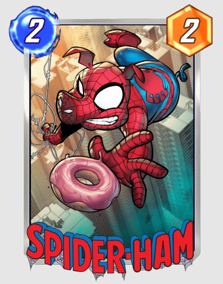 The Spider-Ham card in Marvel Snap.