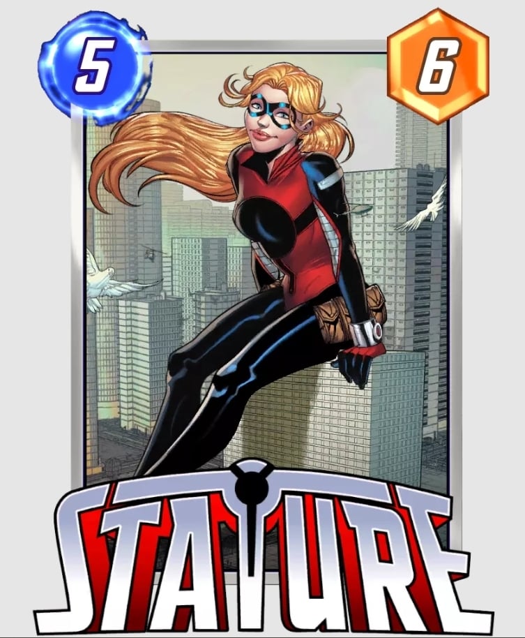 Stature card art in Marvel Snap.
