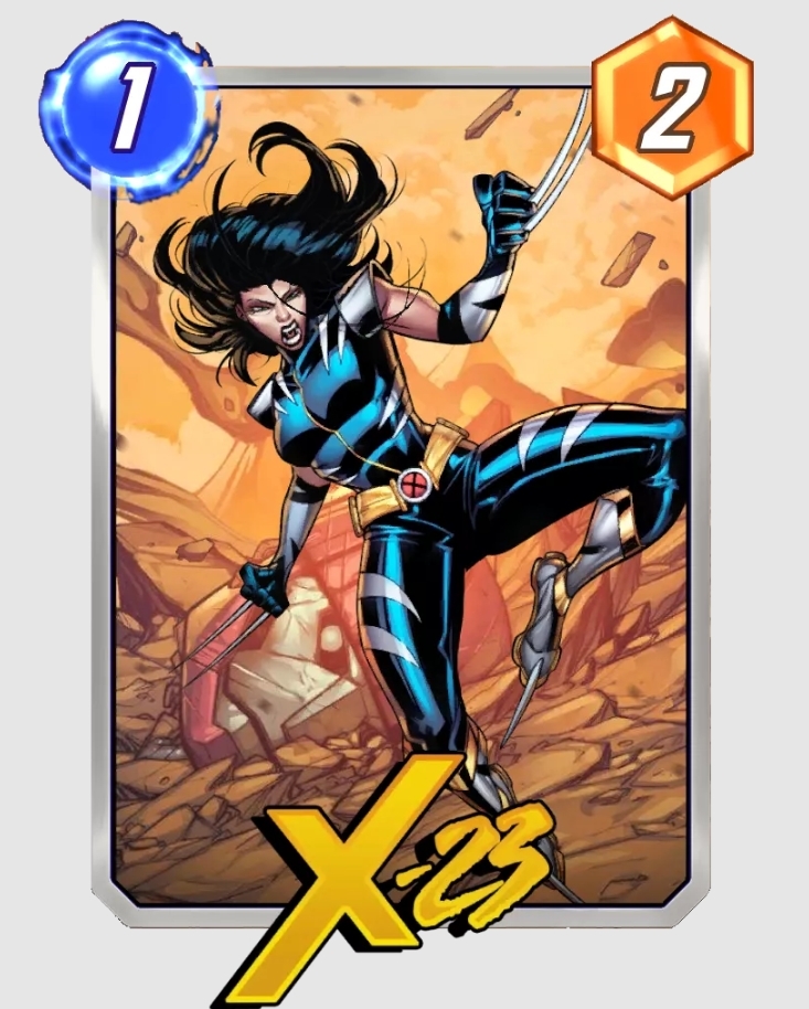 The X-23 Marvel Snap card.