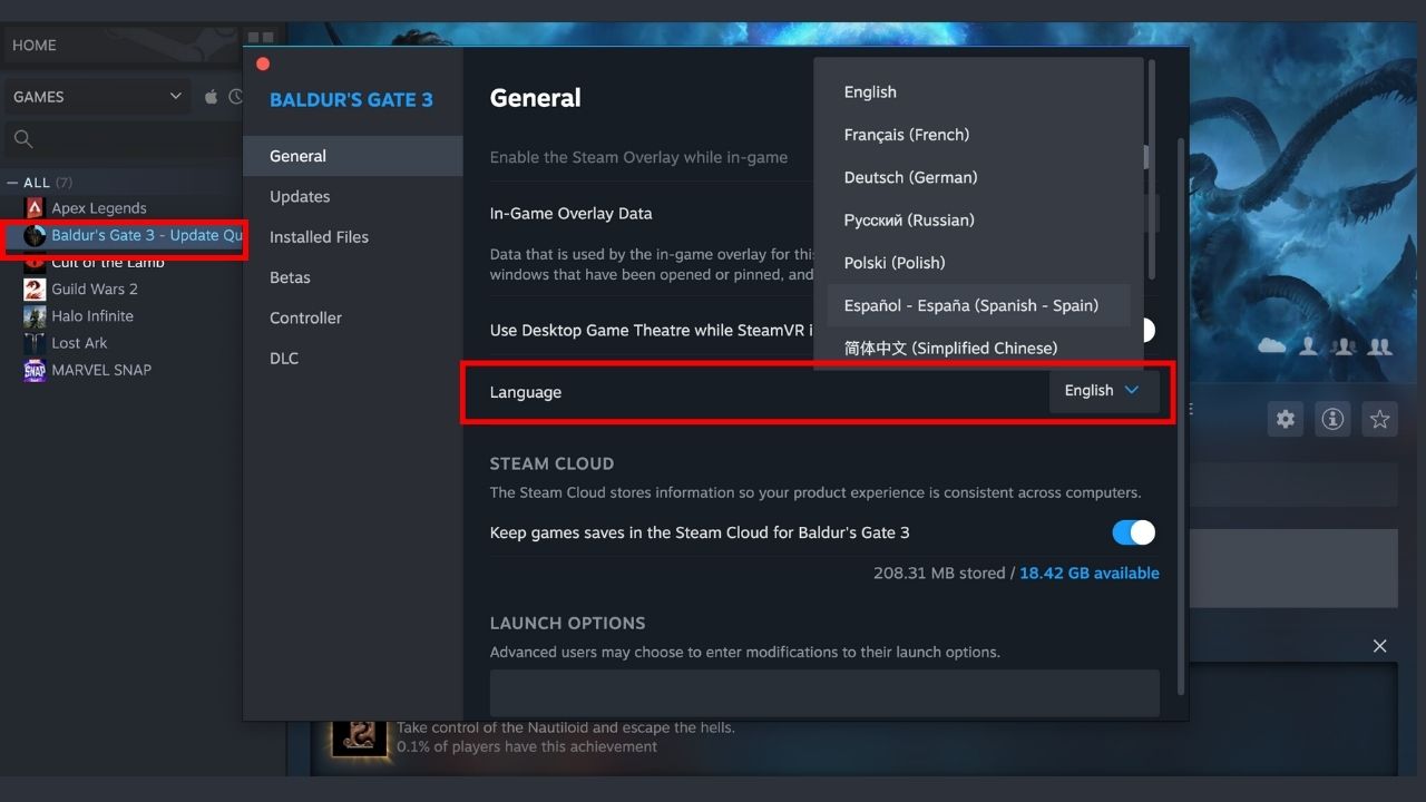 How do you change language in Baldurs Gate 3 - Dot Esports