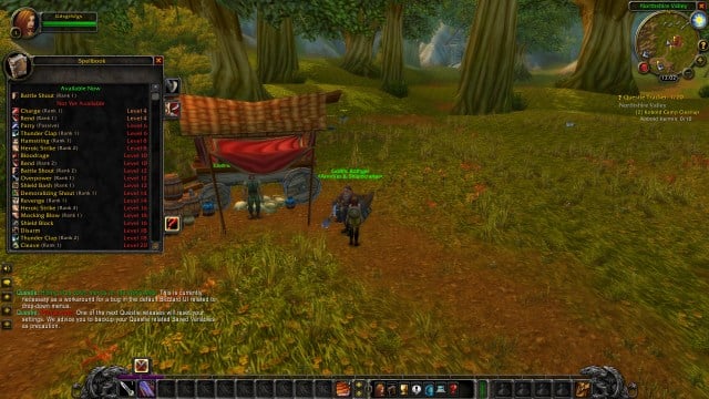 What's Training? addon's interface in WoW.