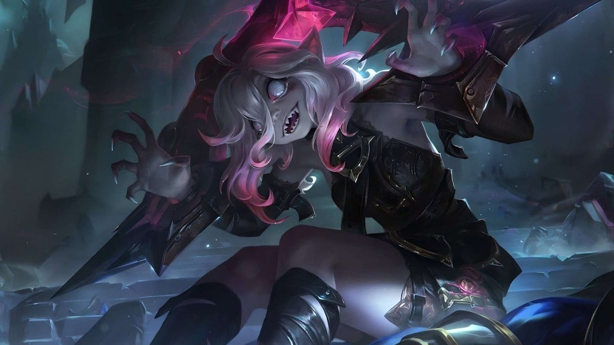 Briar lunges at the front of the image in League of Legends