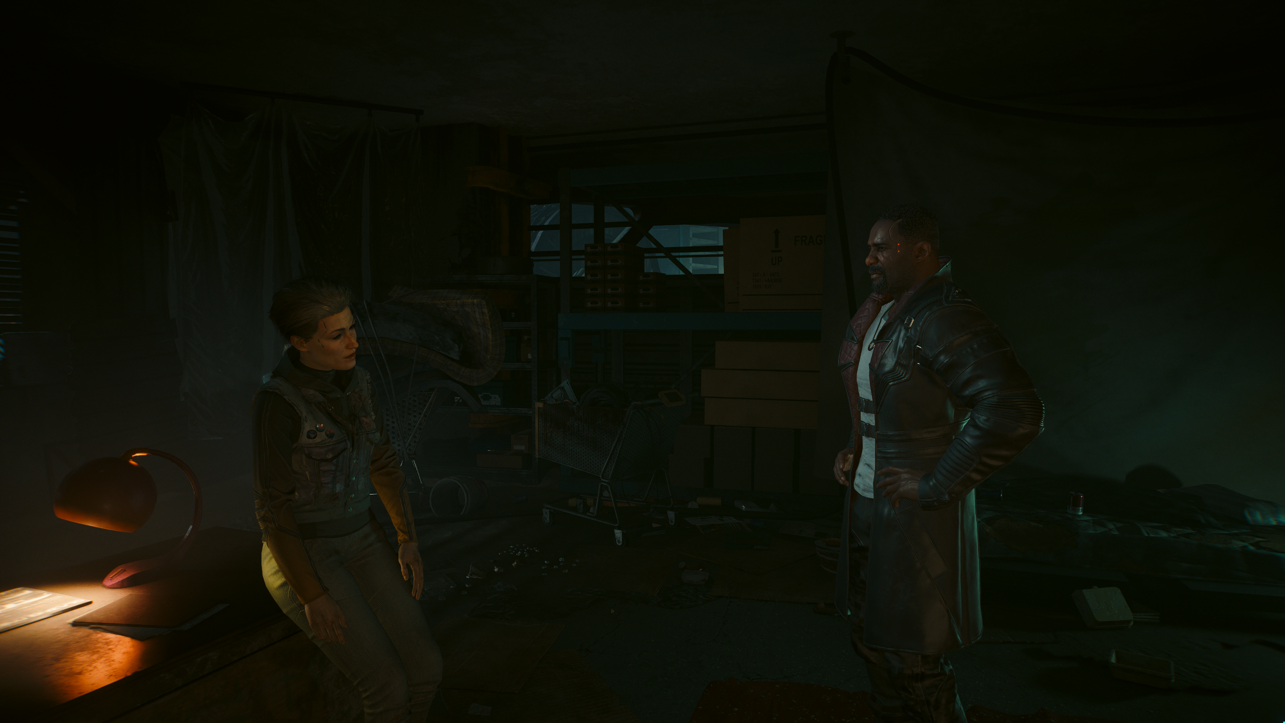 President Myers and Solomon Reed meet face-to-face in Cyberpunk 2077.