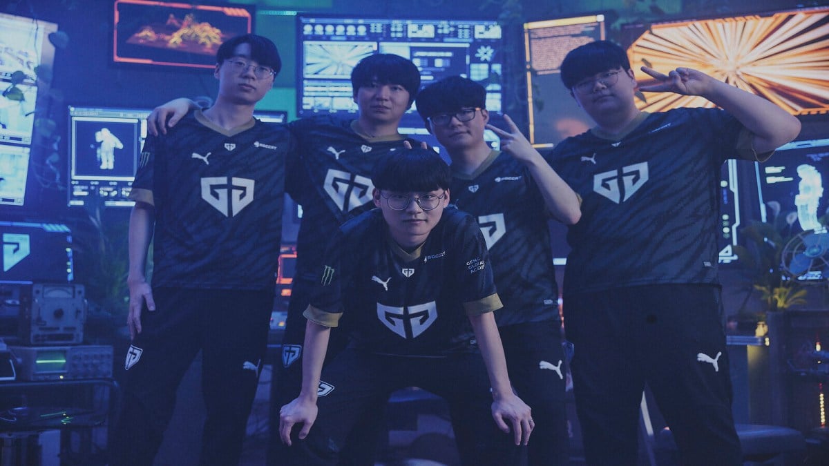 Gen.G Esports poses during the VALORANT Champions Tour 2023: LOCK//IN features day on February 10, 2023 in Sao Paulo, Brazil.