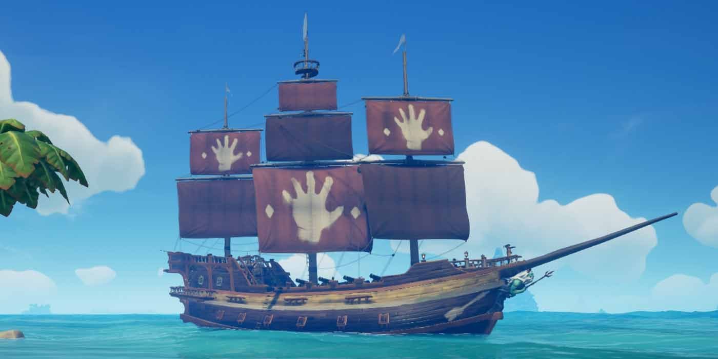 An image of the Deckhand Crew sails ship cosmetics from the game Sea of Thieves. 