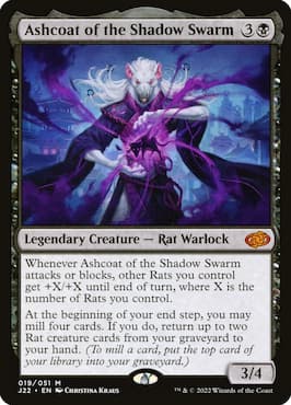 Image of rat warlock through Ashcoat of the Shadow Swarm MTG card