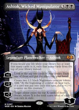 Image of Planeswalker Ashiok through Ashiok, Wicked Manipulator MTG WOE card