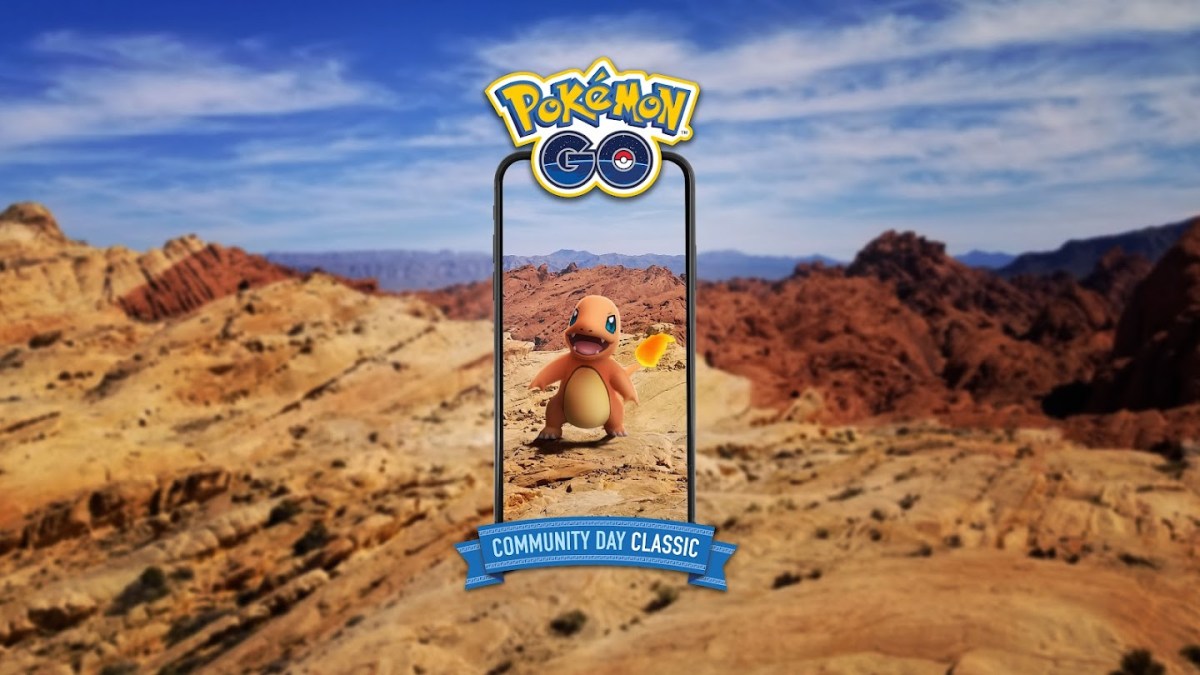 Charmander on display for Community Day.