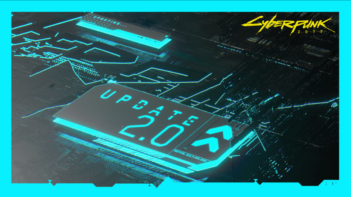 Promotional art for Cyberpunk 2077's upcoming 2.0 Update.