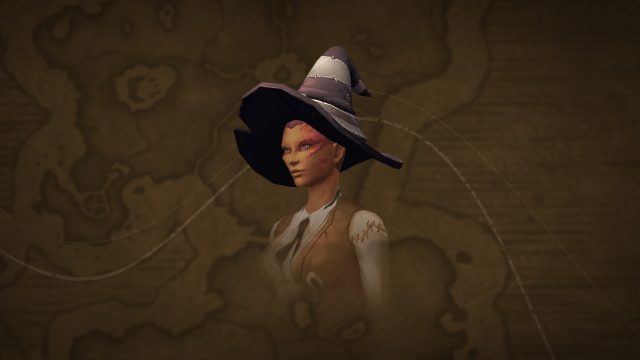 Dracthyr wearing Granny’s Old Hat