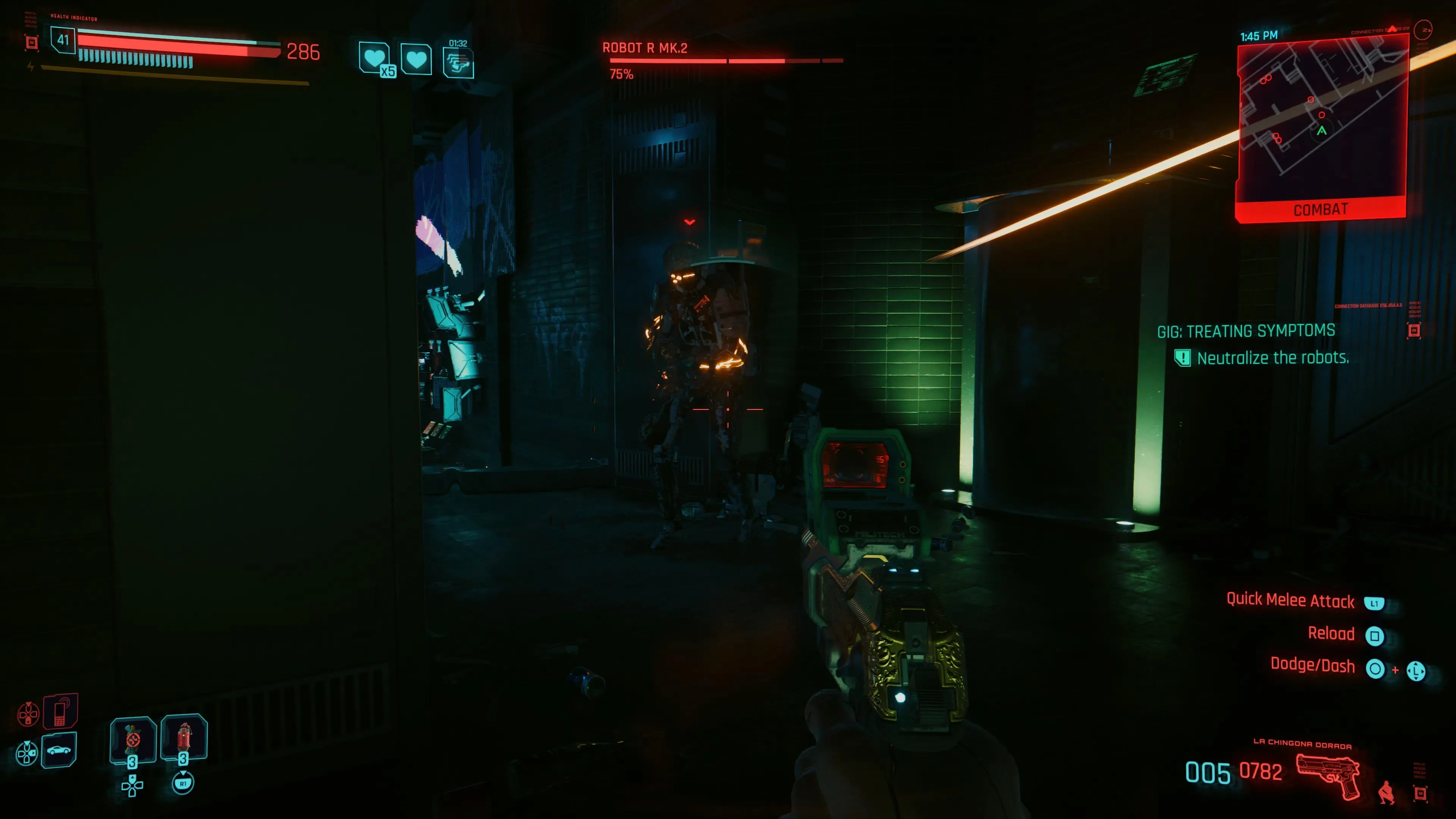 An in game screenshot of the robots inside the Voodoo Boys hideout from the Cyberpunk 2077 DLC Phantom Liberty