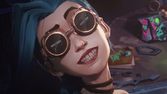 Jinx wearing glasses and smiling