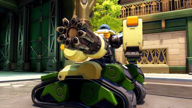 Bastion in combat mode in Overwatch 2