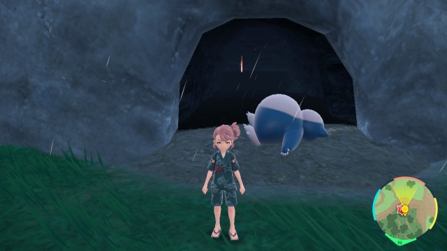 Masterpiece Teacup cave location with a sleeping Snorlax in Pokémon Scarlet and Violet The Teal Mask DLC.