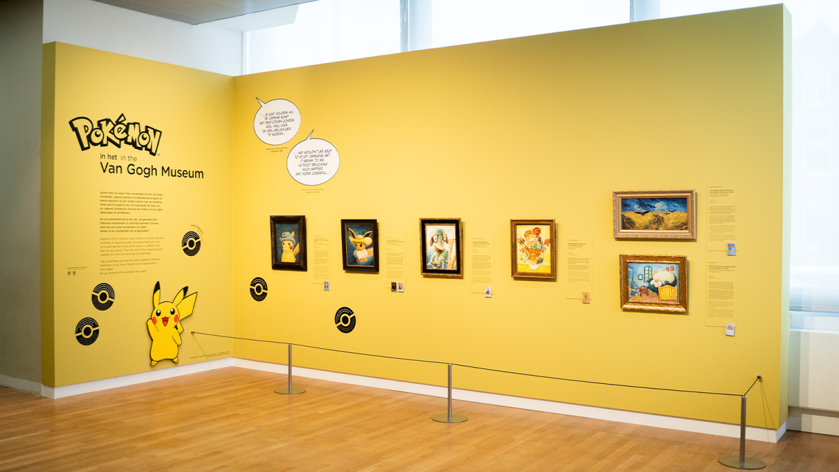 A full view of the Pokemon x Van Gogh gallery.