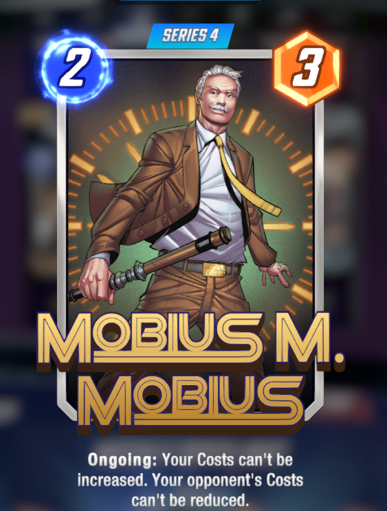 Mobius M. Mobius card art in Marvel Snap