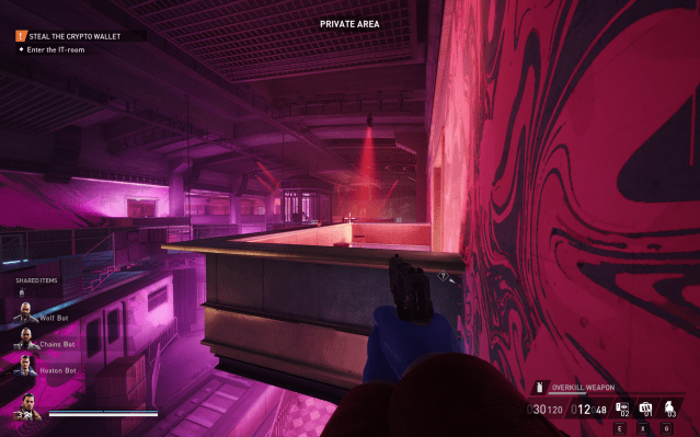 Second Balcony you enter in Payday 3 with the club beneath you while you're on the catwalk