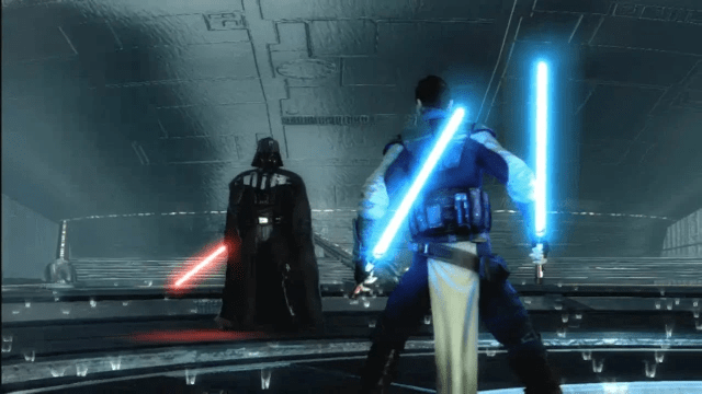 Star Wars the Force unleashed Starkiller fighting Darth Vader
